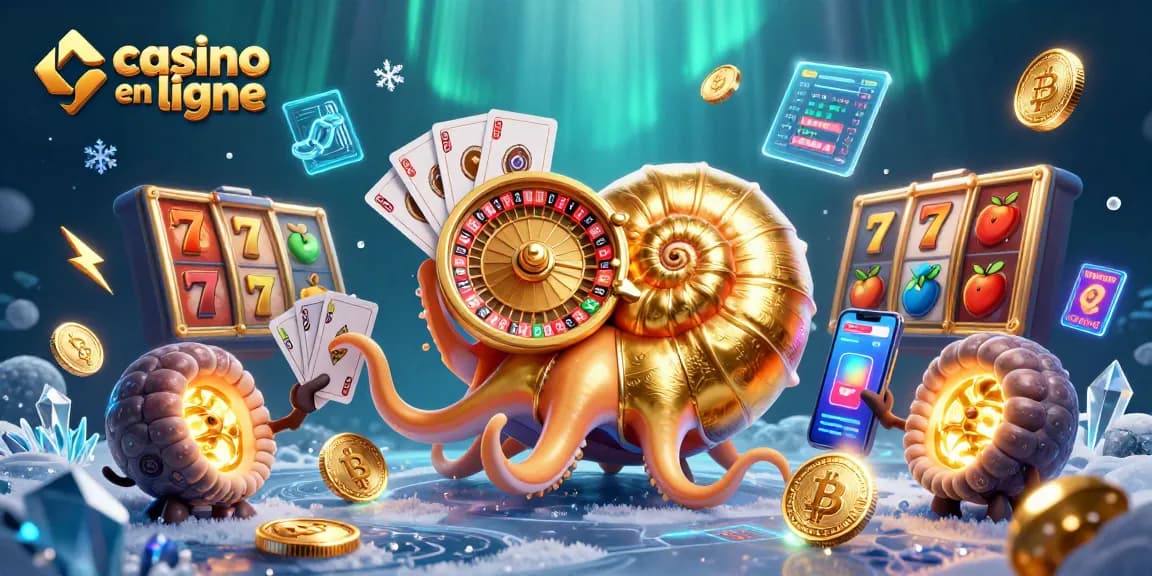 Jouez à casino en ligne avec un nautilus géant et des éléments de jeux riches.