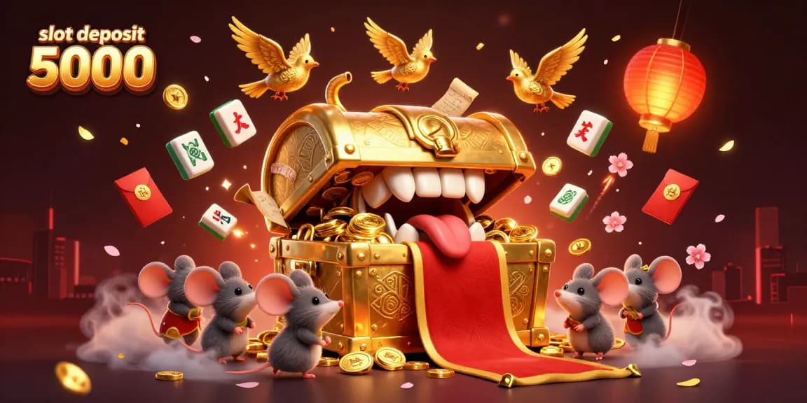 Experience winning thrills in slot deposit 5000 with vibrant illustrations of casino adventures!