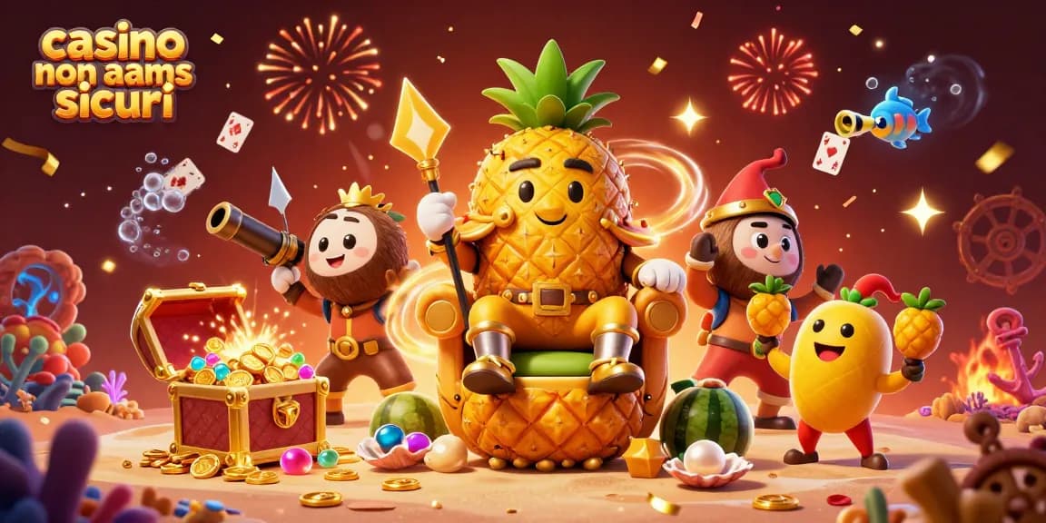 I casinò non AAMS sicuri mostrano un imperatore tropicale insieme a guardie e giocolieri, immerso nella festa dei giochi d'azzardo.