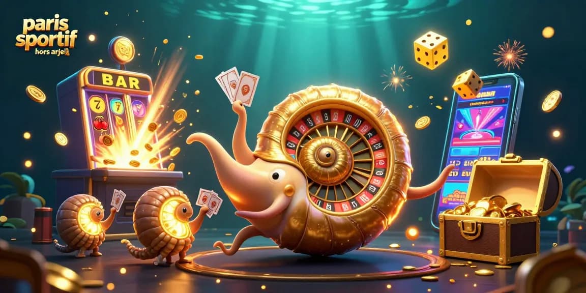 Placer des paris sportif hors arjel avec des cartes et une roulette géante stylée à l'horizon
