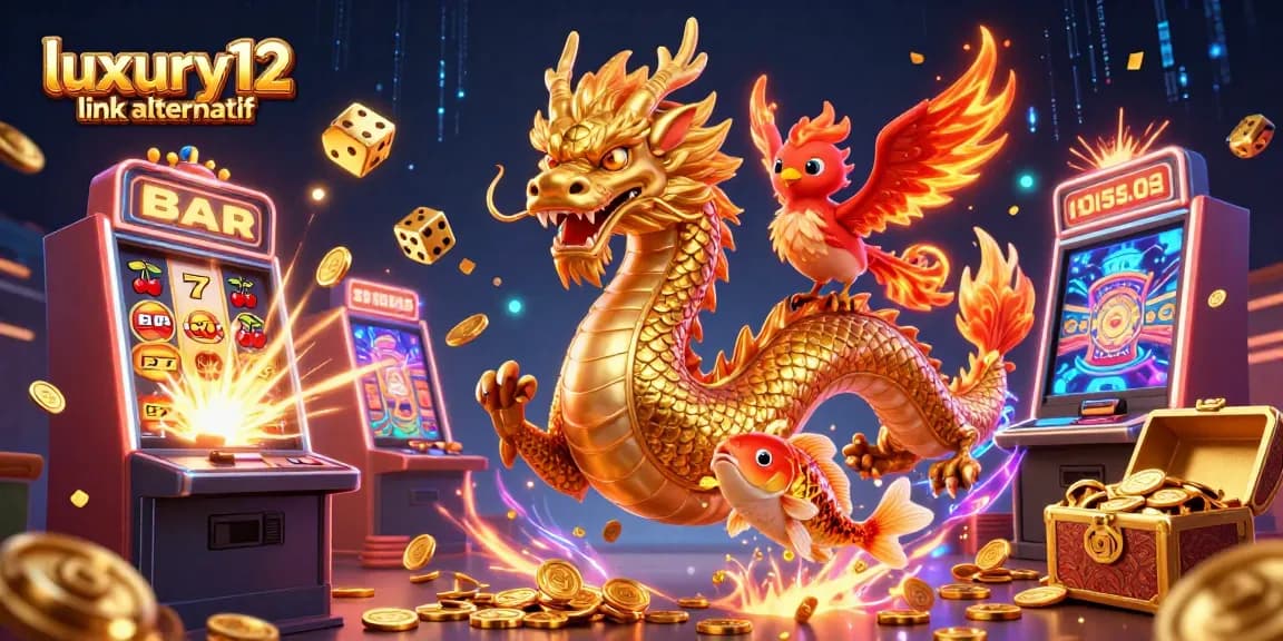 Experience the thrill of luxury12 link alternatif with vibrant 3D casino characters amidst a jackpot explosion.