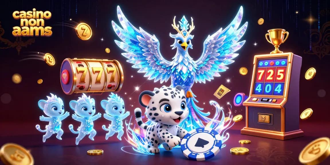 Scopri il brivido del casinò non AAMS con un fenice di ghiaccio, carte da gioco e rulli delle slot!