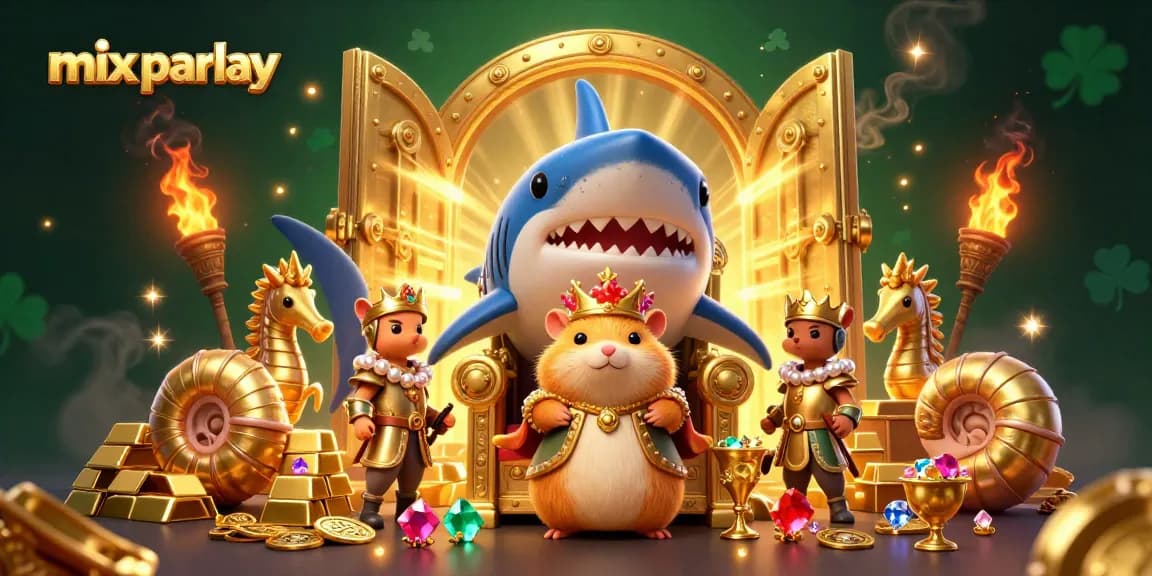 Experience the thrill of mix parlay betting with golden treasures and charming characters.