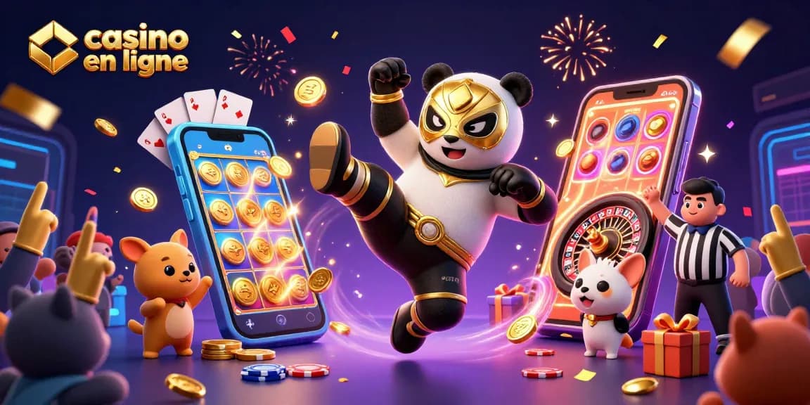 Engagez-vous dans un gameplay palpitant de casino en ligne dans une illustration 3D énergique mettant en vedette des personnages dynamiques.