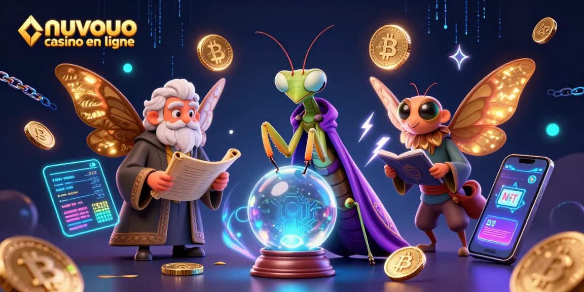 Faites l'expérience du nouveau casino en ligne avec des personnages mystiques et des pièces de crypto-monnaie scintillantes.