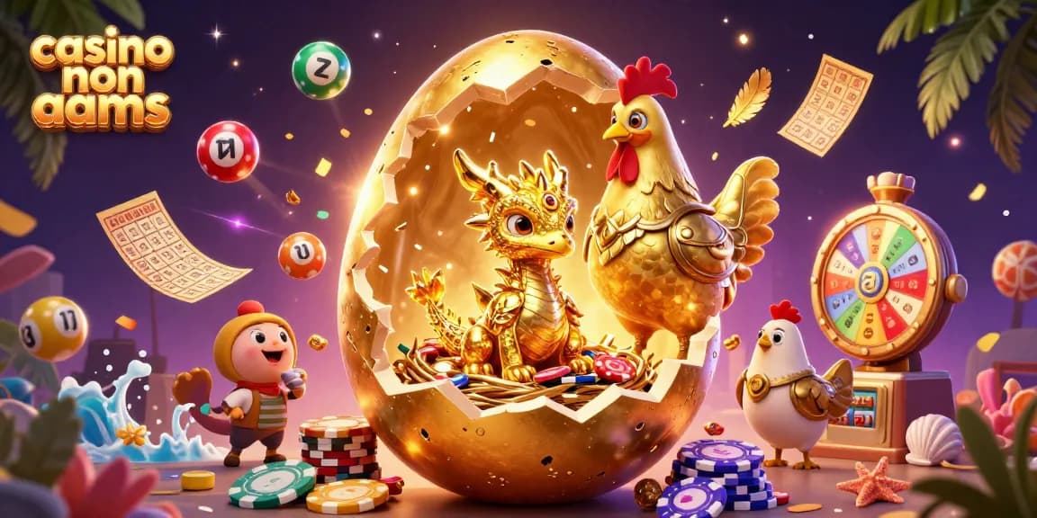 Gioca nei casino non AAMS con il drago d'oro e i premi scintillanti mentre il divertimento esplode in un mondo vibrante.