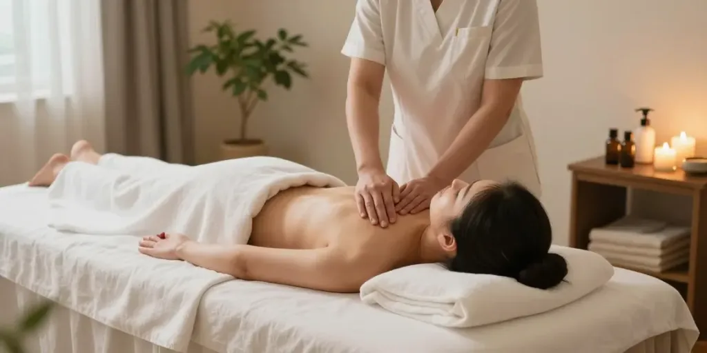 Experience a rejuvenating 의정부출장마사지 in a serene home spa setting.