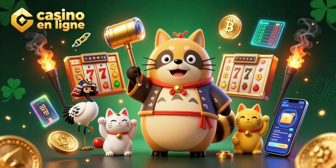 Vivez une action de jeu en ligne palpitante au casino en ligne avec cette illustration 3D vibrante.