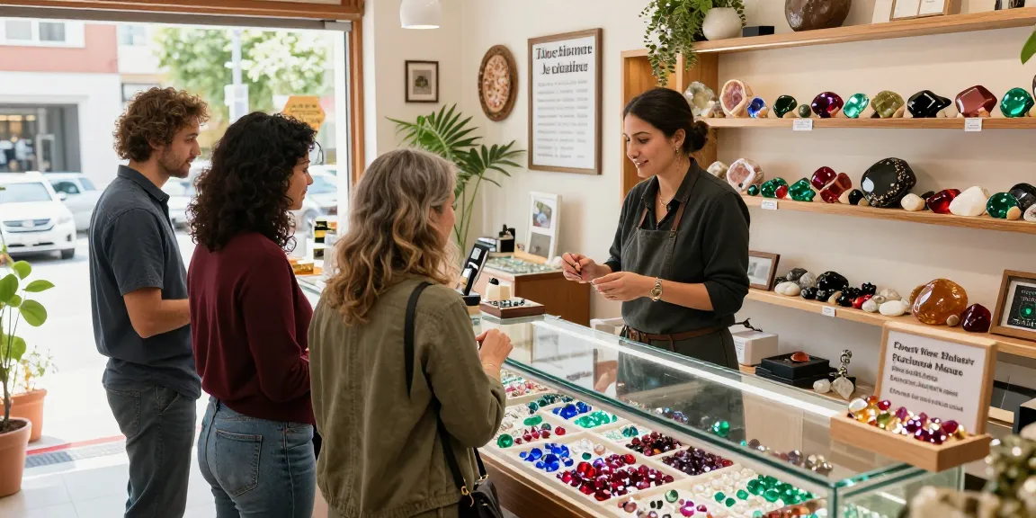 Explore quality gemstones at https://www.mygemspot.com in a vibrant marketplace setting.