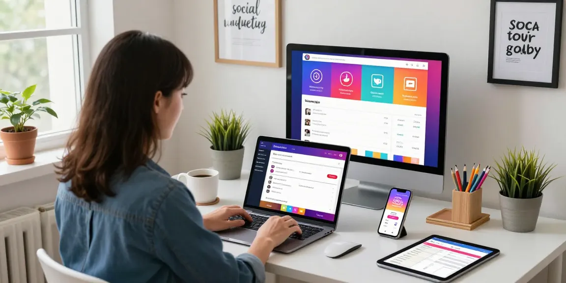 Boost your Instagram presence with trusted sources for instagram likes kaufen deutsch, showcasing a small business owner optimizing their social media strategy.