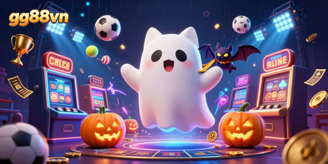 Spin the reels and chase jackpots at gg88vn with a ghostly cat and thrilling casino action.