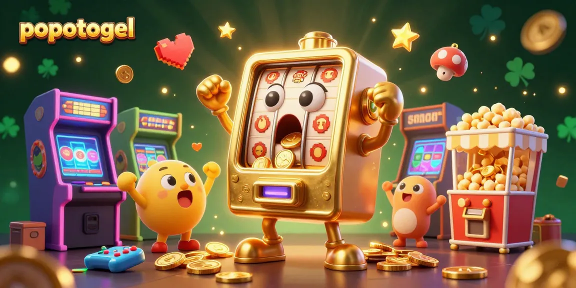 Experience the thrilling popotogel jackpot with vibrant slot machines and lively game elements.