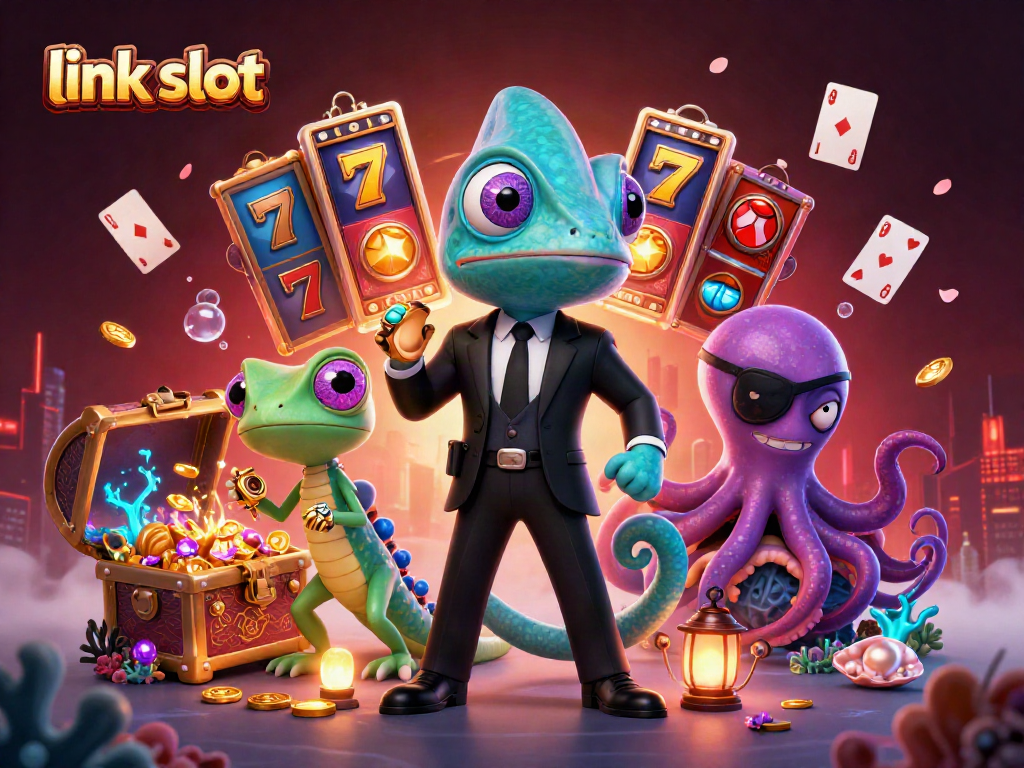 Engage in thrilling action with the link slot featuring vibrant characters and exciting casino elements.