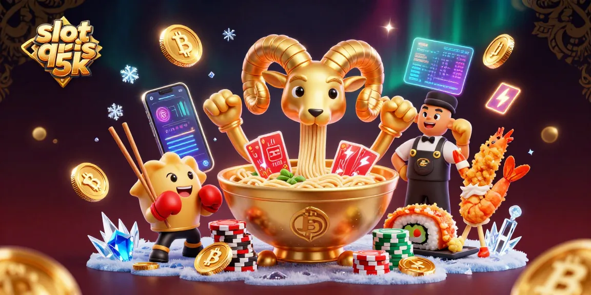 Spin and win with slot qris 5k, featuring vibrant characters and glowing crypto elements.