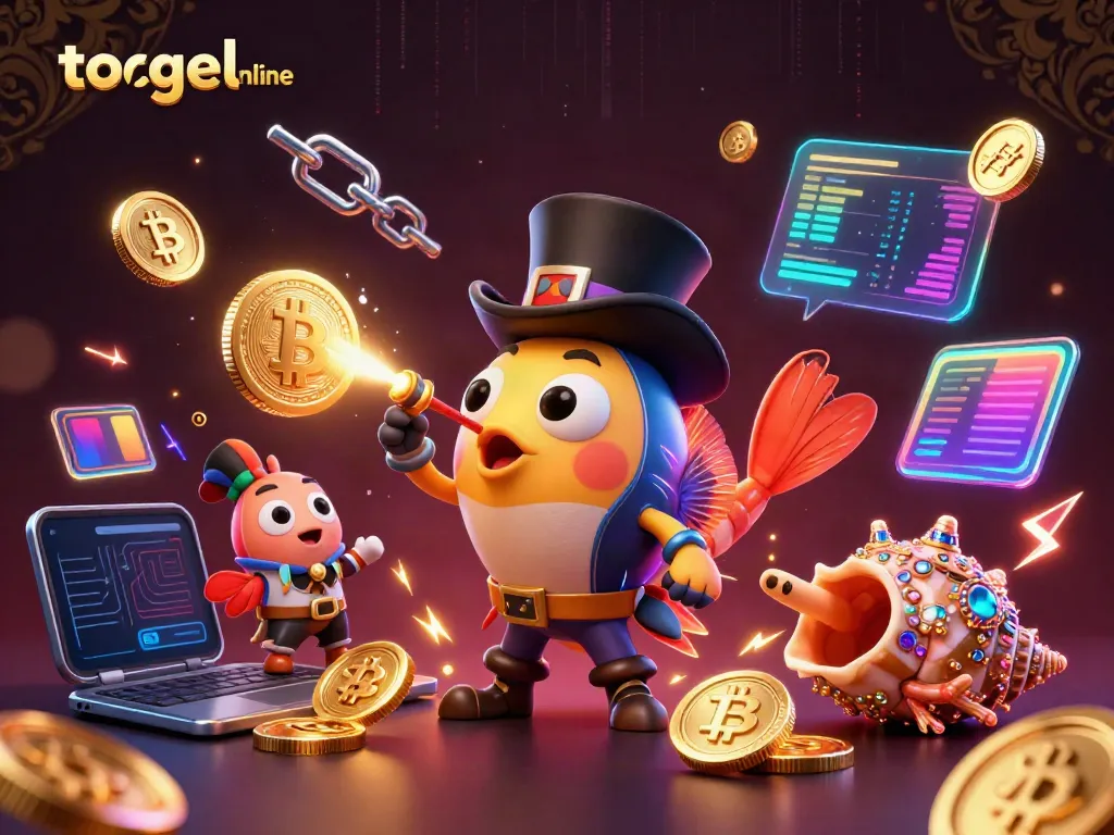 Play togel online with thrilling features in a vibrant underwater scene with sparkling coins and characters