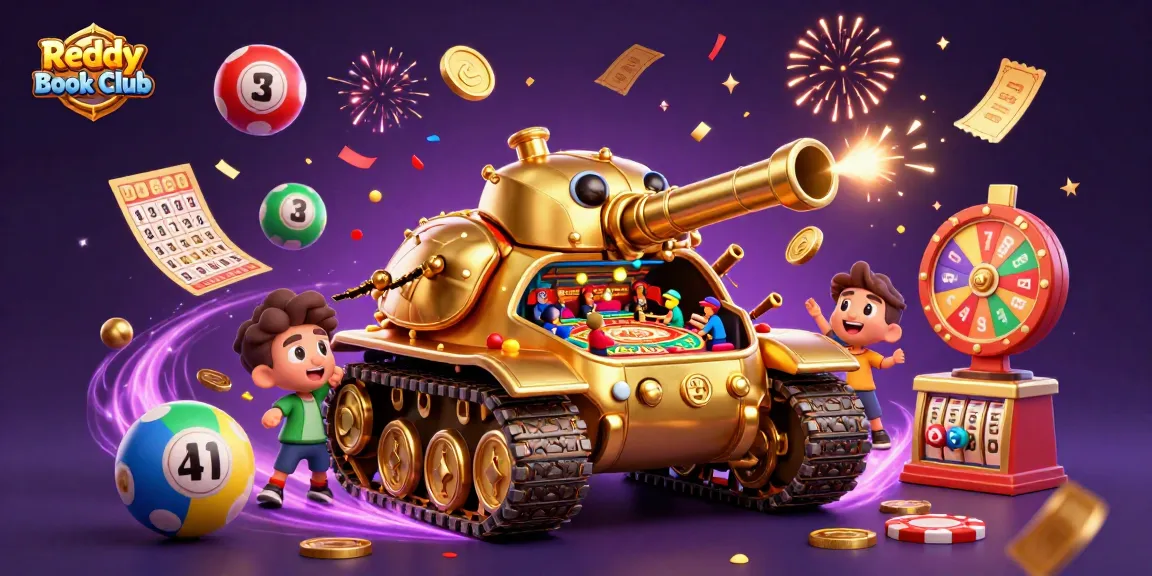 Engage with Reddy Book Club's immersive casino experience featuring a vibrant 3D golden beetle tank.