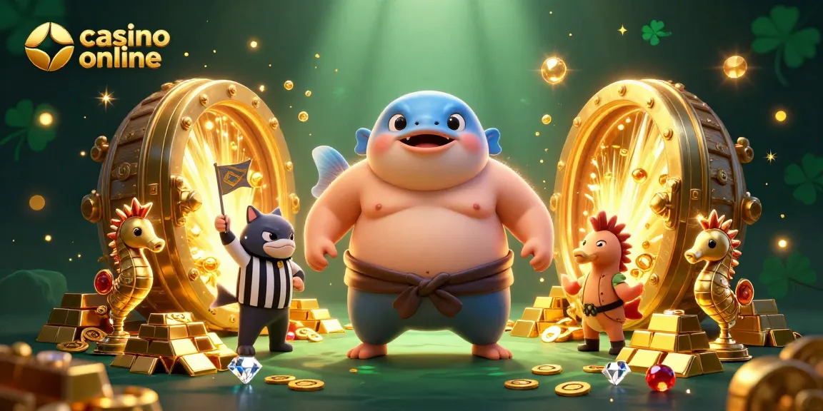 Sloturi online captivante în scenă animată cu fugu și catfish la casino online