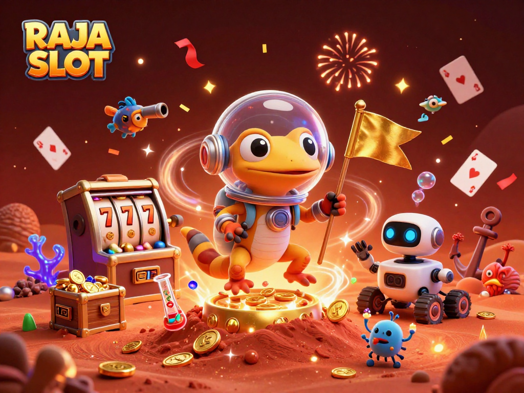 Mainkan RAJA SLOT dan temukan kasino emas di Mars yang menakjubkan dan penuh harta!
