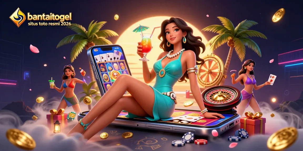 Engage with bantaitogel situs toto resmi 2026 in an immersive casino scene filled with dynamic gaming elements.