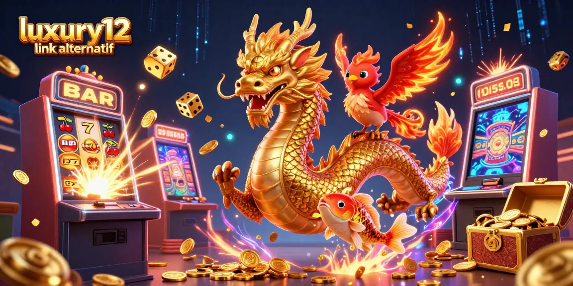 Experience the thrill of luxury12 link alternatif with vibrant 3D casino characters amidst a jackpot explosion.