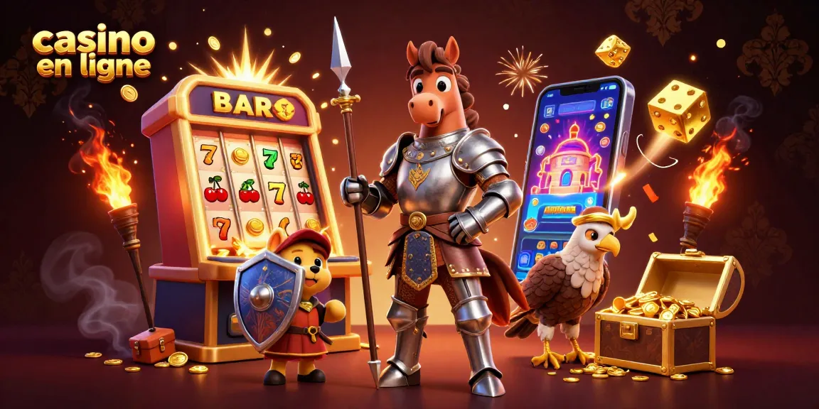 Immergez-vous dans le casino en ligne avec des personnages colorés et une machine à sous éclatante.