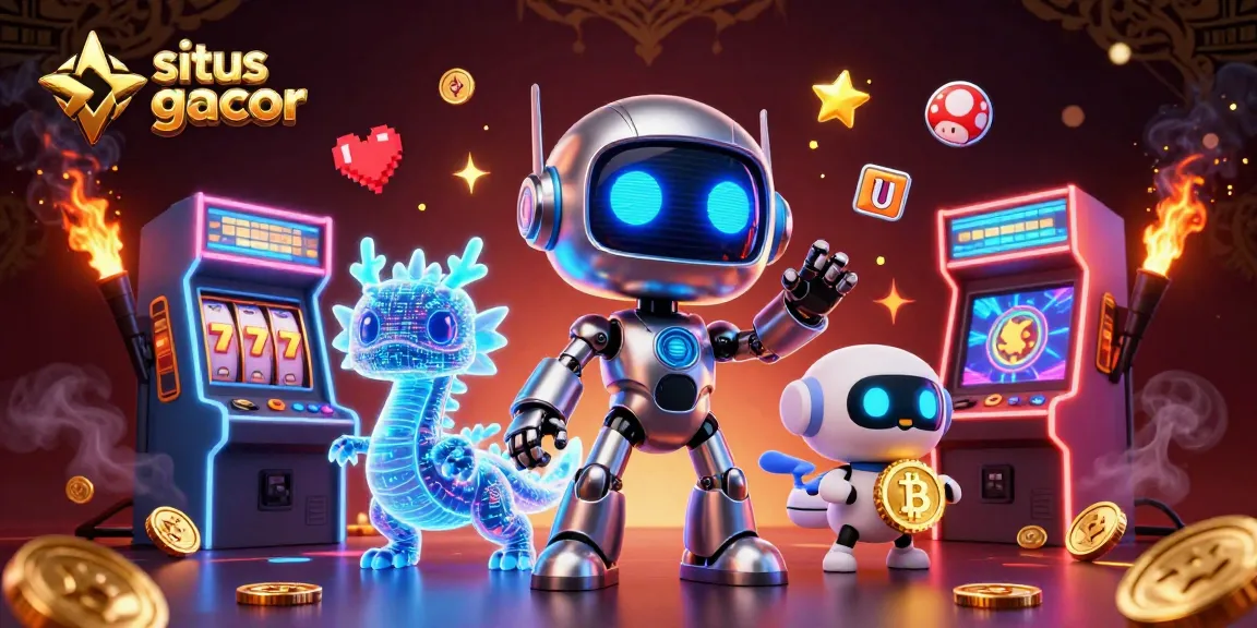 Engage with situs slot gacor through a vibrant, animated casino scene with dynamic characters and colorful elements.